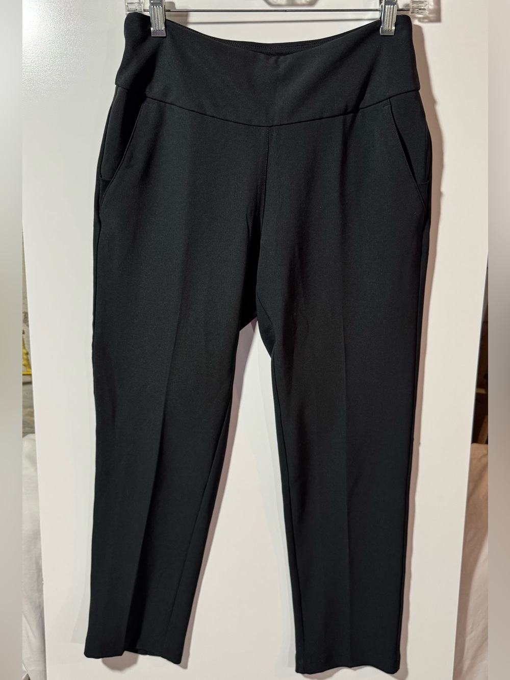 adidas Black Pull-On Ankle Pants Women’s Small Stretch Golf Athletic